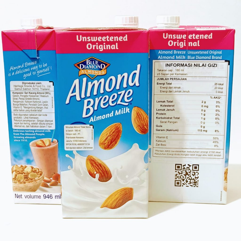 trik memilih susu almond