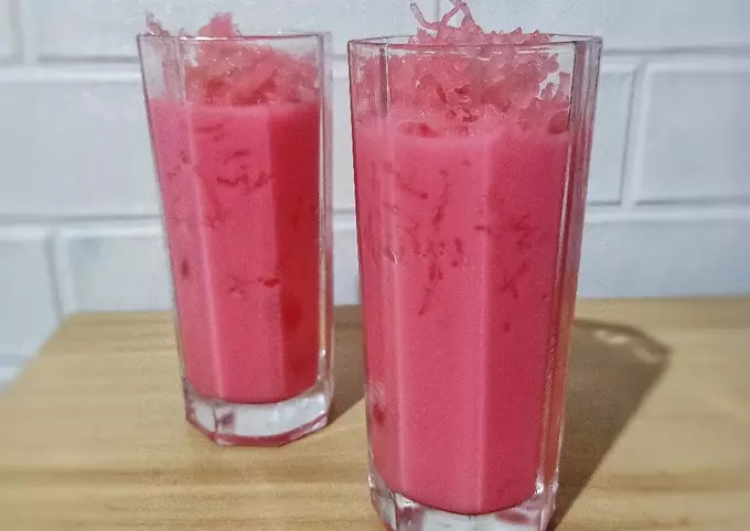 Kreasi minuman es rumput laut
