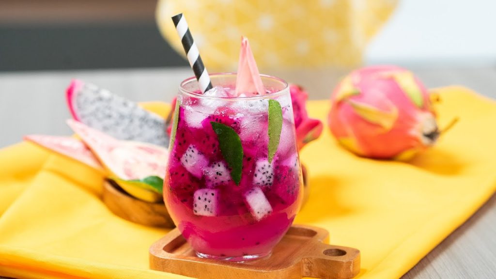 kreasi minuman leci buah naga