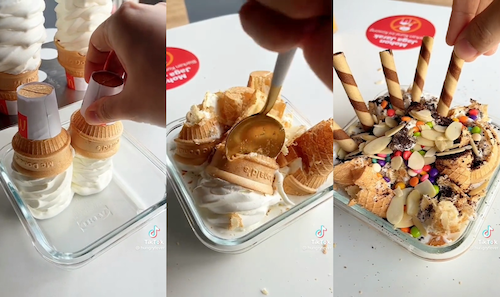 sajian es krim geprek viral TikTok