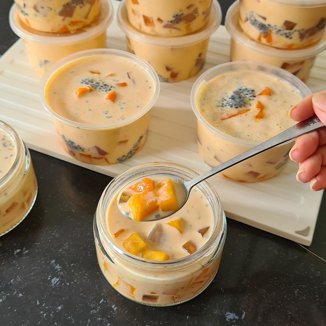 sajian olahan mango cheese milk