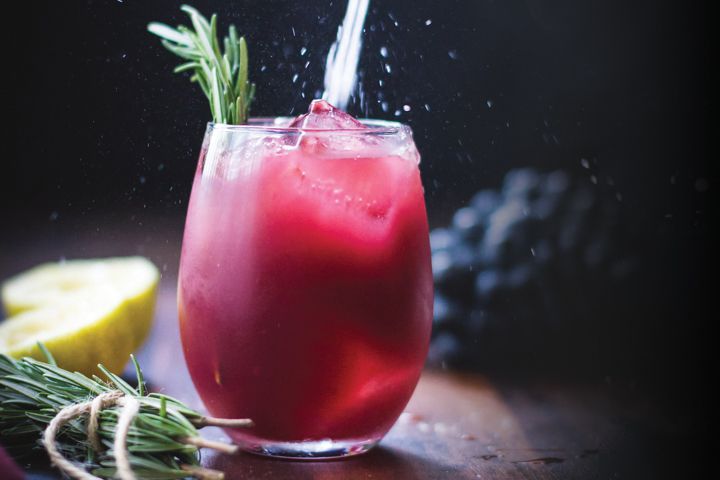 kreasi sajian grape drink