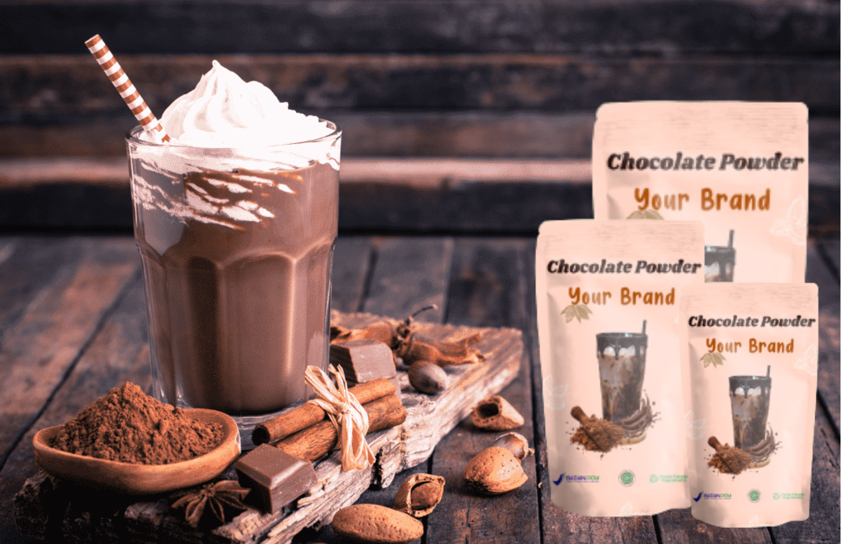 produksi maklon minuman coklat skala global