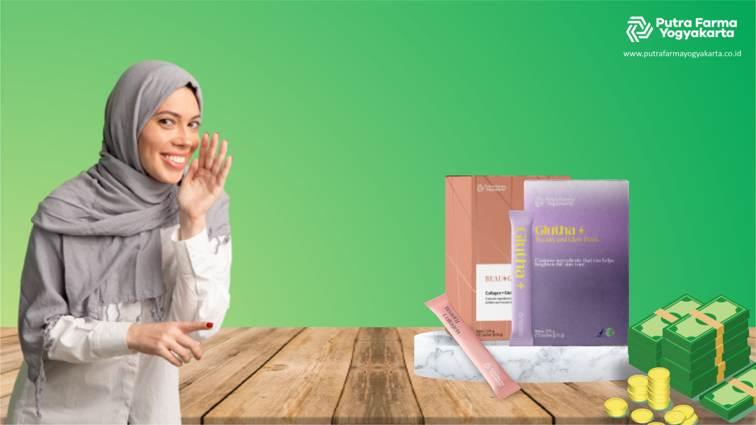 Minuman kecantikan glutathione
