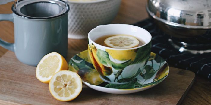 Herbal drink with lemon