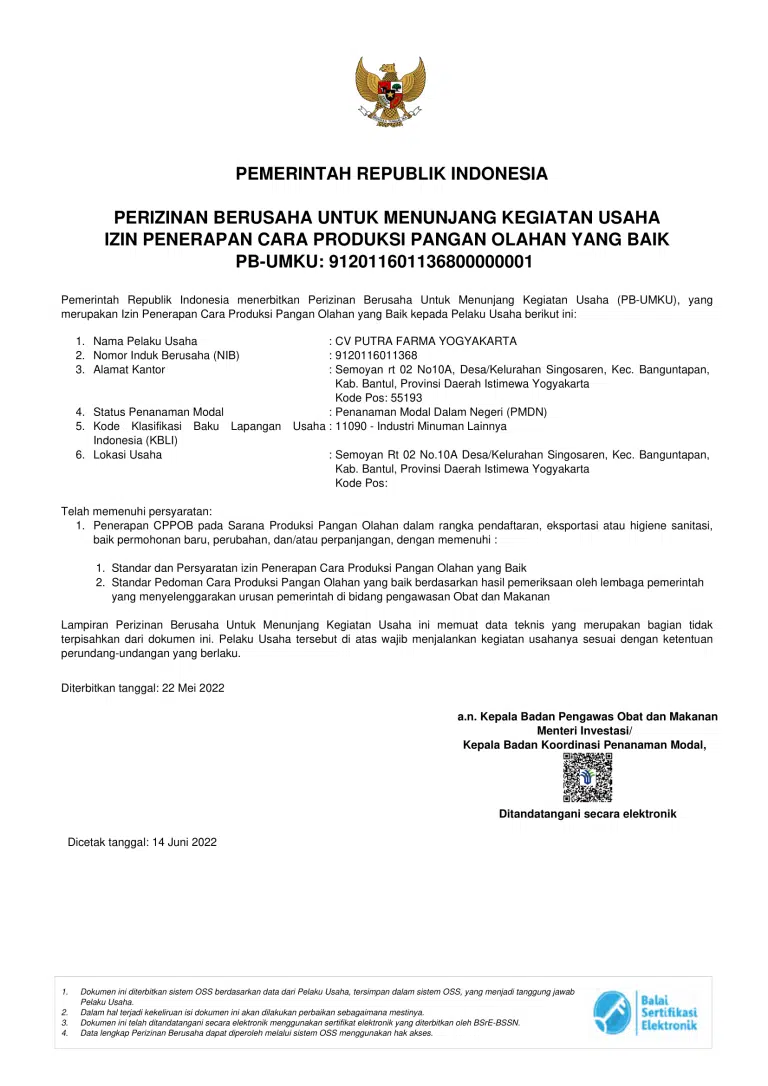 Izin dan Sertifikat maklon