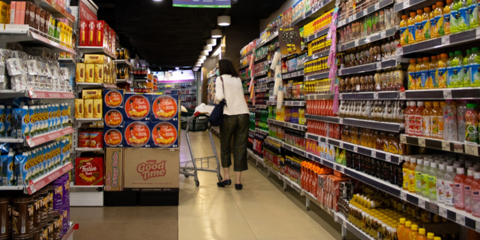 minuman sehat kemasan di supermarket