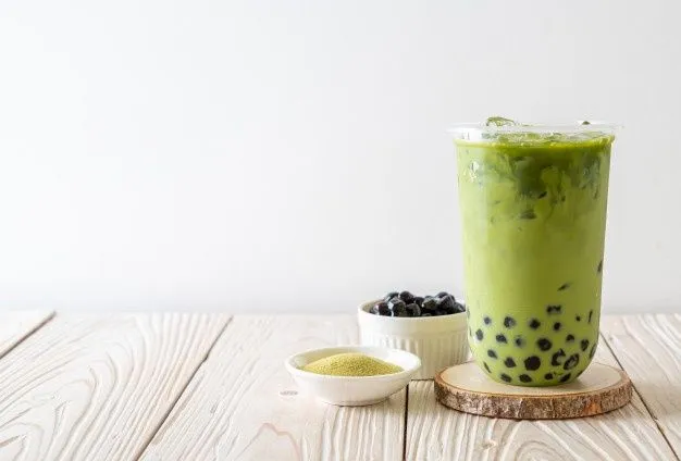 bubuk minuman matcha latte