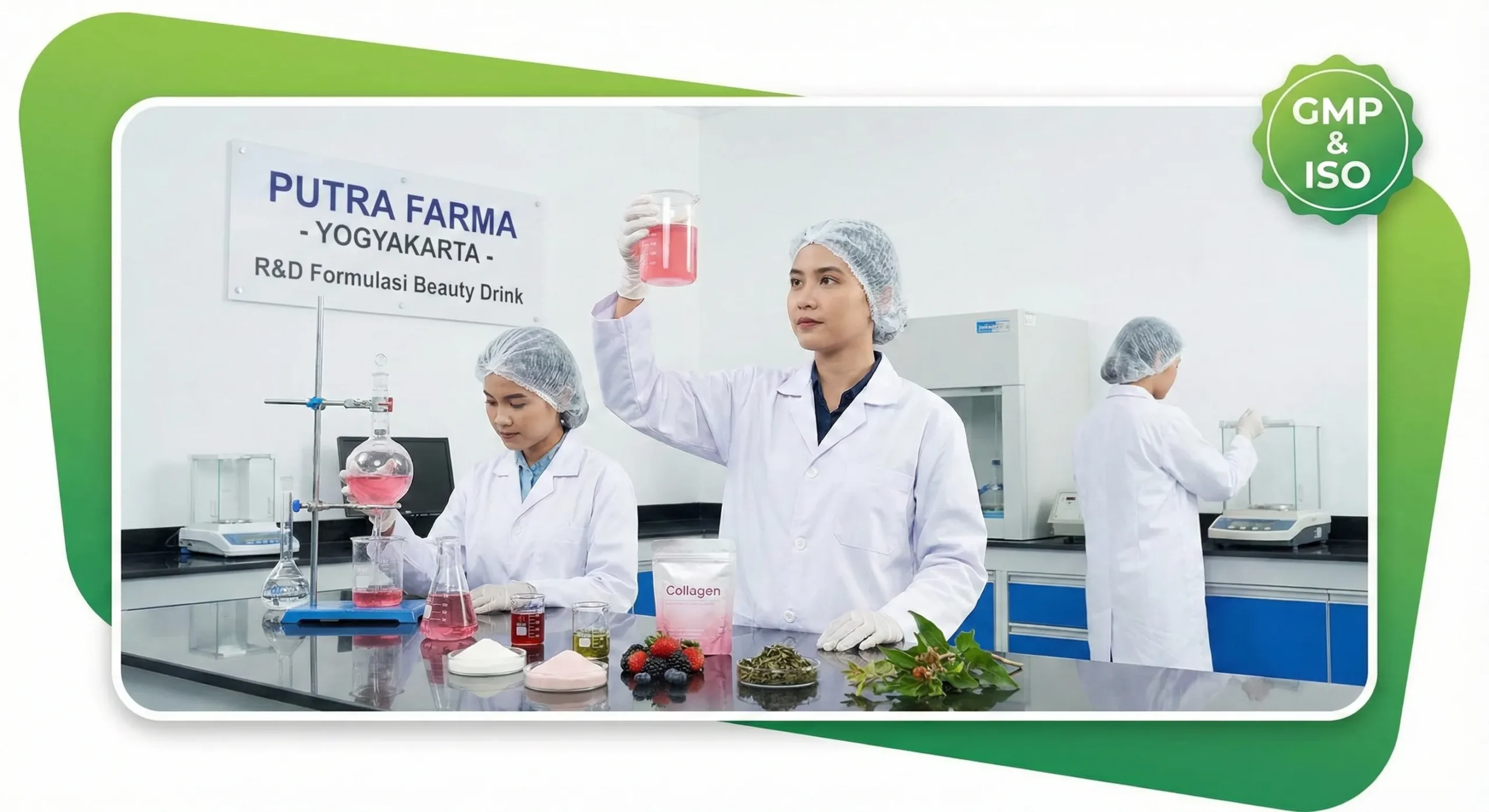 Ilustrasi Laboratorium Formulasi Beauty Drink Putra Farma
